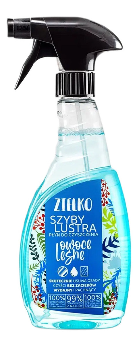 Szyby i lustra płyn do czyszczenia owoce leśne