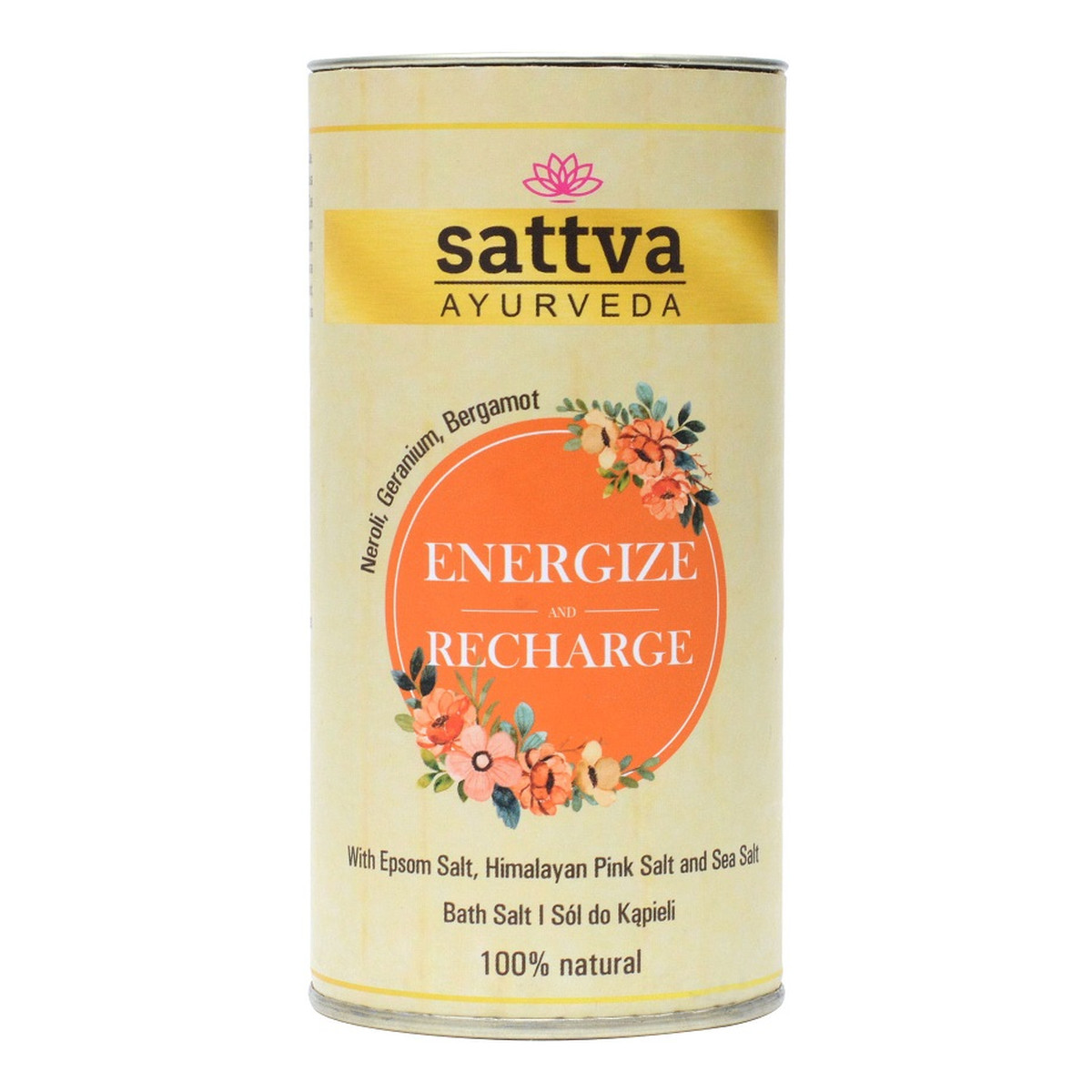 Sattva Bath salt sól do kąpieli energize and recharge 300g