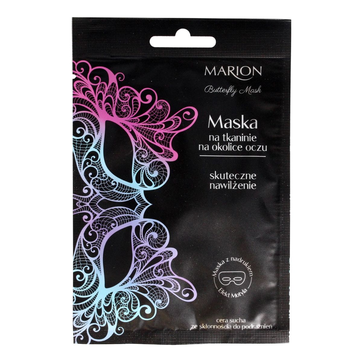 Marion Butterfly Mask Maska z nadrukiem na tkaninie na okolice oczu skuteczne nawilżenie