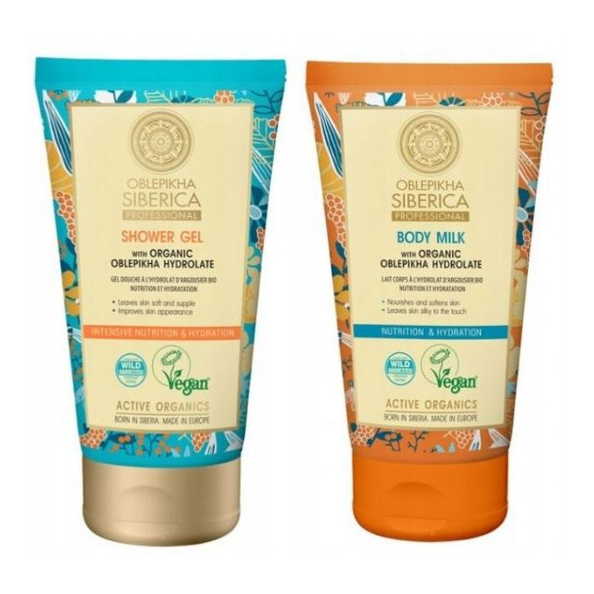 Oblepikha C-Berrica Zestaw kosmetyków do pielęgnacji ciała Żel pod prysznic Vitamin Burst + Mleczko do ciała