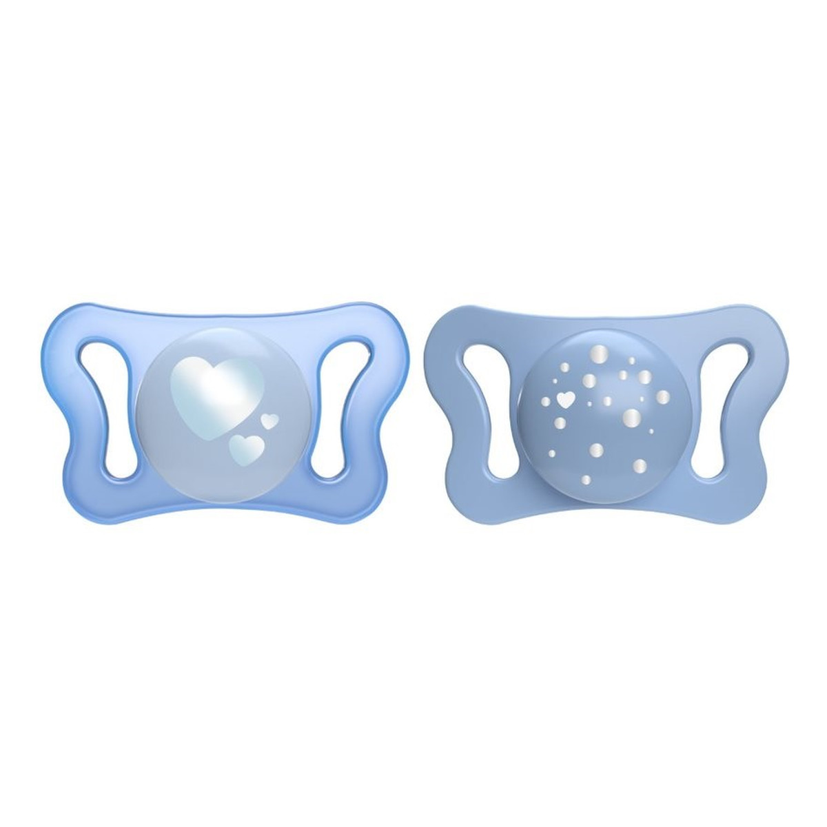 Chicco PhysioForma silikonowy smoczek do uspokajania Micro 0-2m+ Niebieski 2szt.