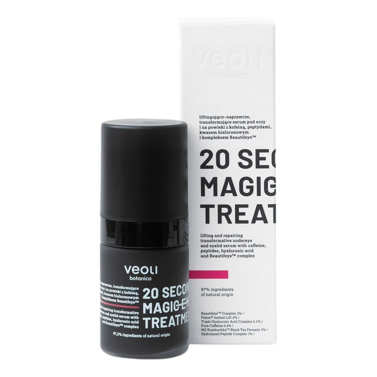 Veoli Botanica 20 seconds magic eye treatment liftingująco-naprawcze transformujące serum pod oczy i na powieki 15ml