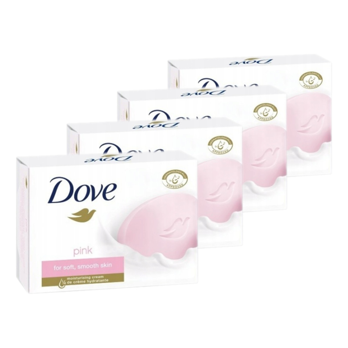 Dove Pink Kremowe Mydło w kostce 3in1 4szt.