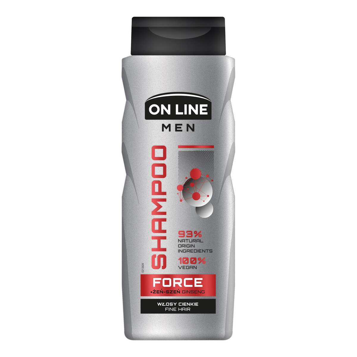 On Line Men Szampon do włosów Pure z żeń-szeniem włosy cienkie 400ml