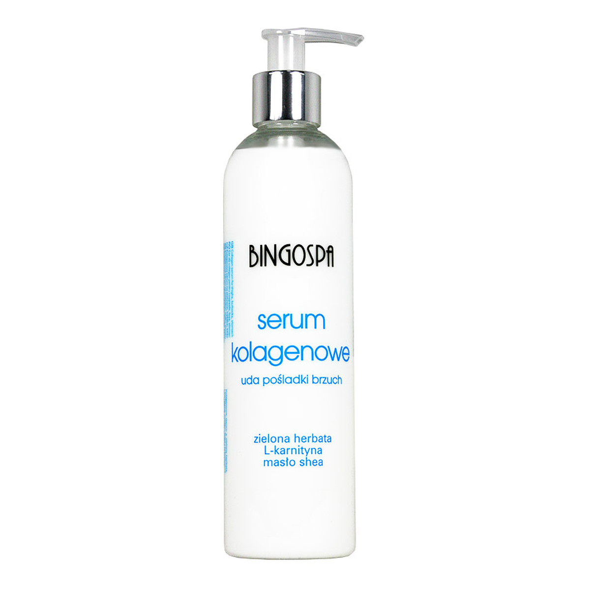 BINGOSPA Serum Kolagenowe Na Uda Pośladki I Brzuch Kolagen Masło Shea L-karnityna Zielona herbata 280ml
