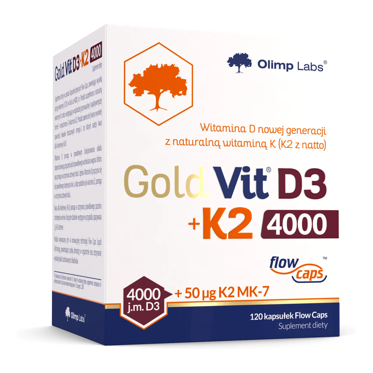 Olimp Labs Gold-Vit Gold-Vit D3+K2 suplement diety 4000 IU 120 kaps