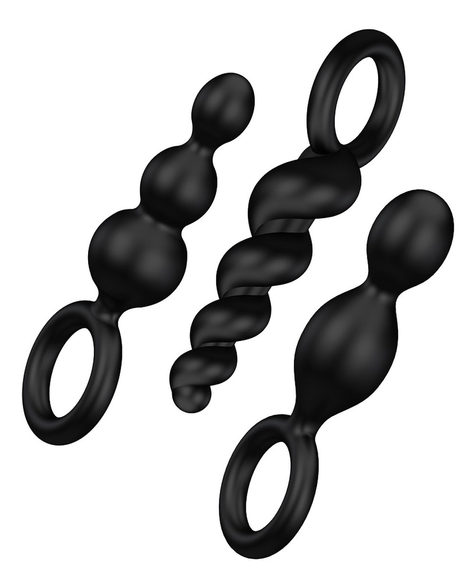 Zestaw korków analnych o pobudzającej strukturze black
