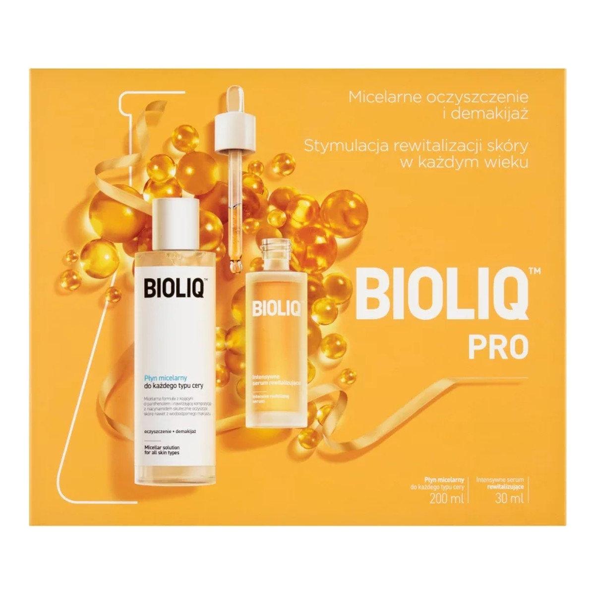 Bioliq Pro Zestaw intensywne serum rewitalizujące 30ml + płyn micelarny do każdego typu cery 200ml