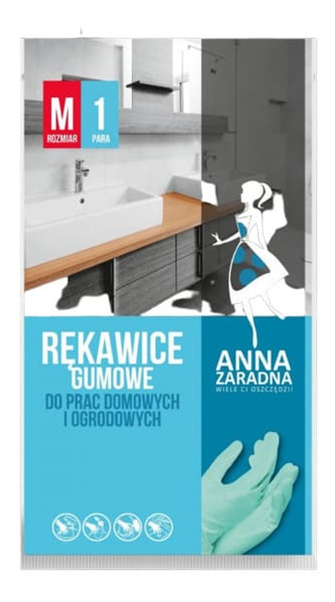 Rękawice gumowe rozmiar M