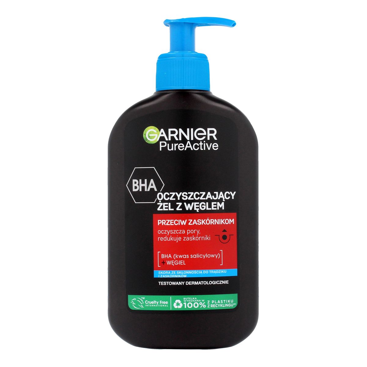 Garnier PURE ACTIVE Żel Do Mycia Twarzy Węgiel Skłonność Do Trądziku I Zaskórników 250ml