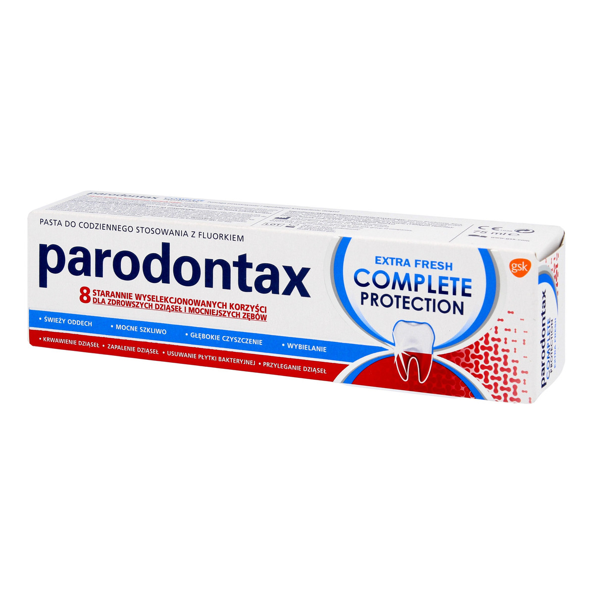 Parodontax Complete Protection Extra Fresh Pasta do zębów przeciw krwawieniu dziąseł 75ml