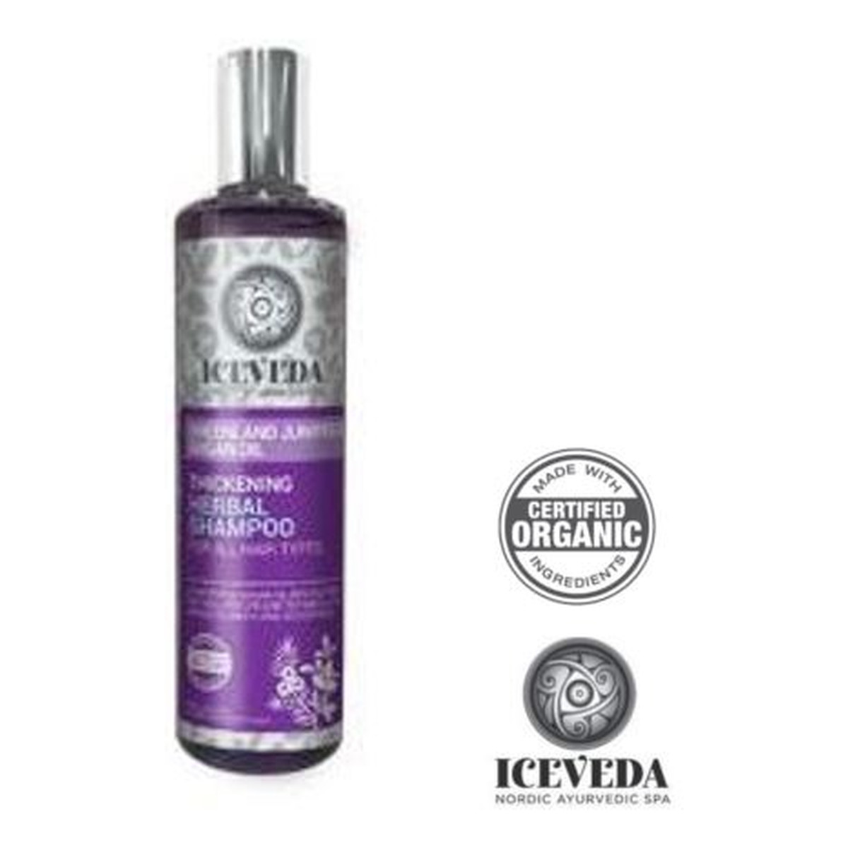Iceveda Jałowiec grenlandzki & Olej arganowy Zwiększający gęstość włosów ziołowy szampon do wszystkich typów włosów 280ml