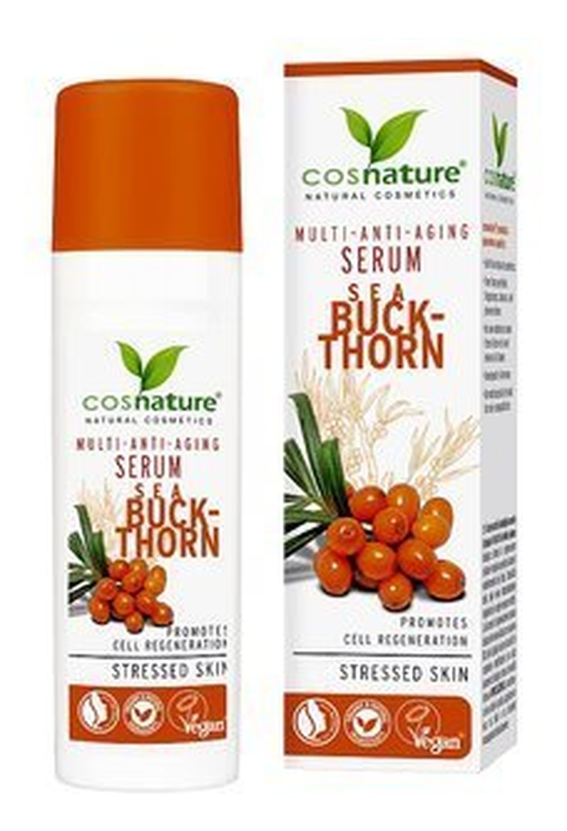 Naturalne multiwitaminowe przeciwzmarszczkowe serum z rokitnikiem