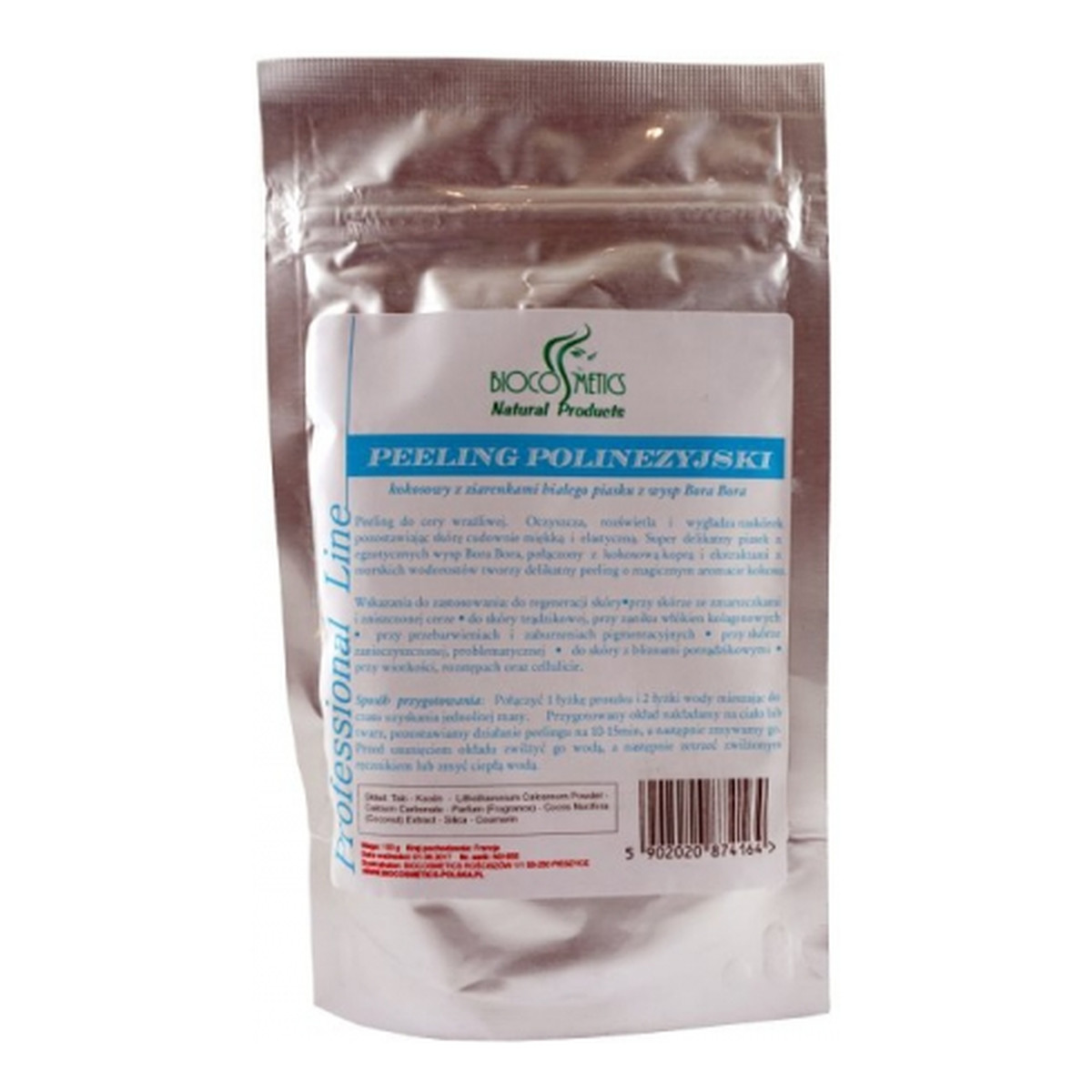 Biocosmetics Professional Line Kokosowy Peeling Polinezyjski Z Ziarenkami Piasku Z Wysp Bora-Bora 100g
