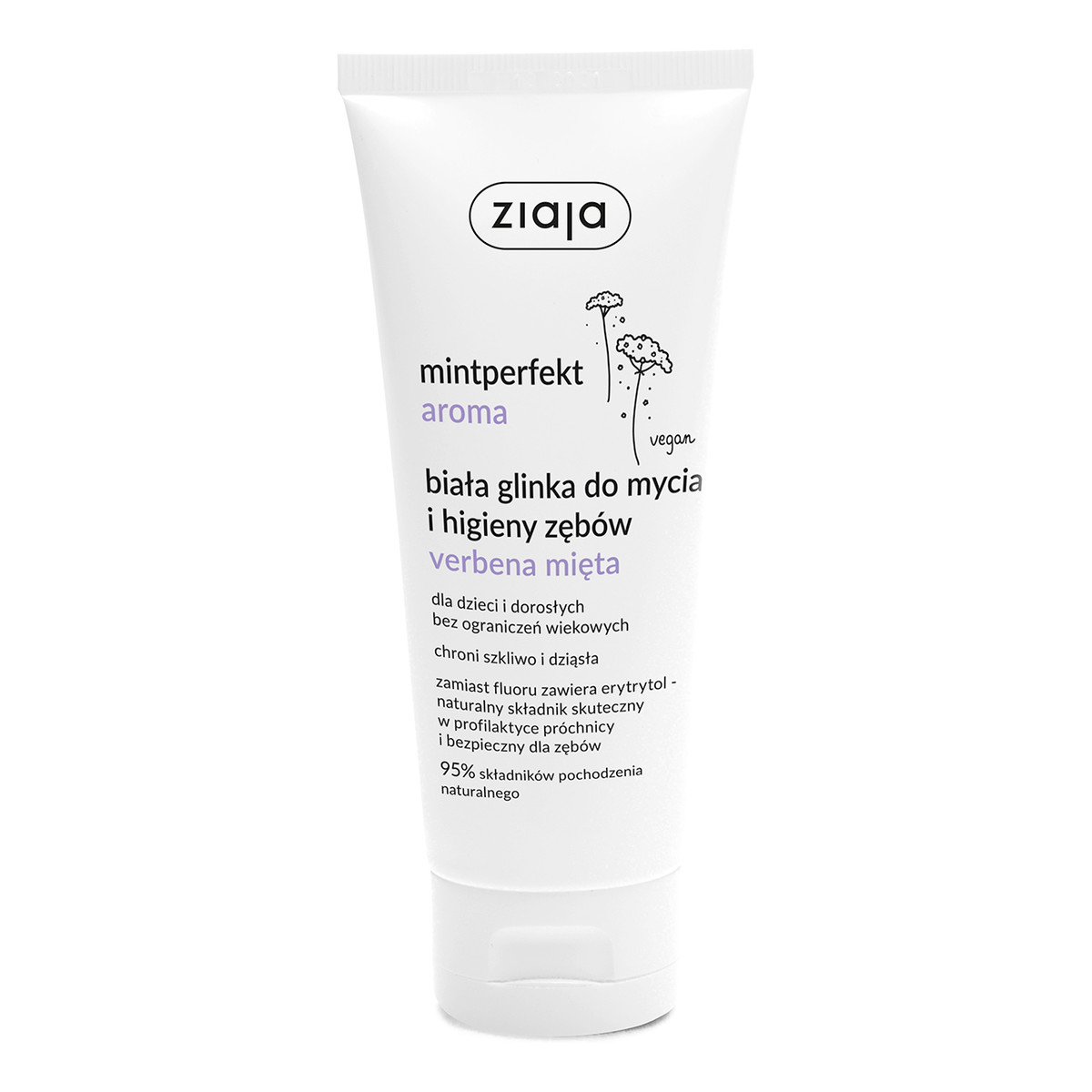 Ziaja Miniperfekt Aroma Biała glinka do mycia i higieny zębów werbena Mięta 100ml