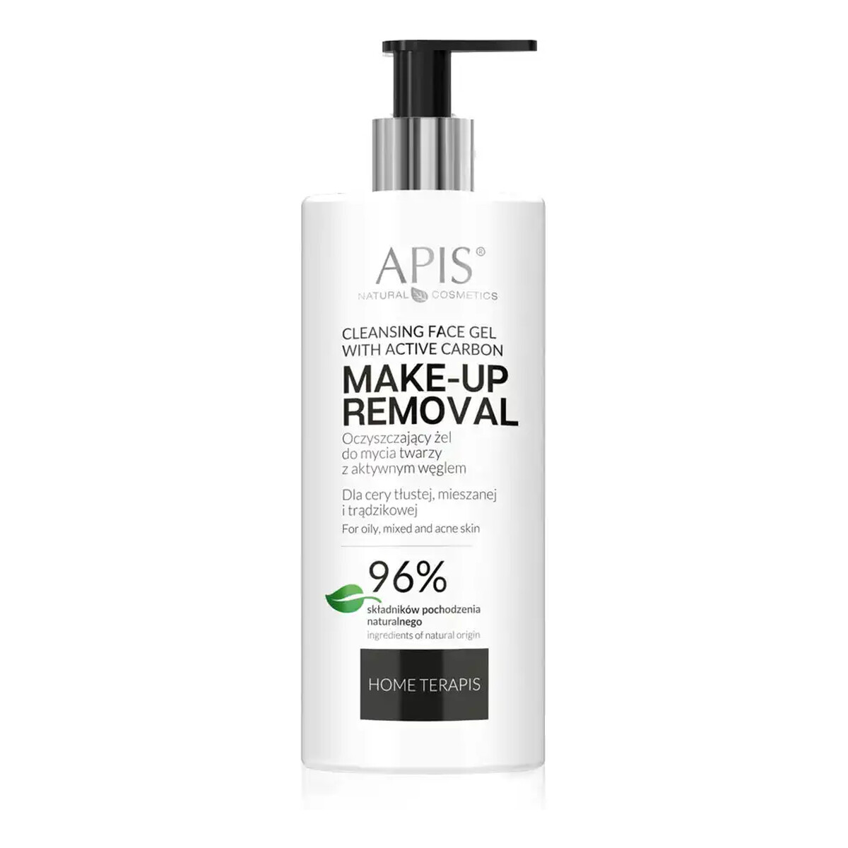 Apis Oczyszczający Żel do mycia twarzy z aktywnym węglem 300ml