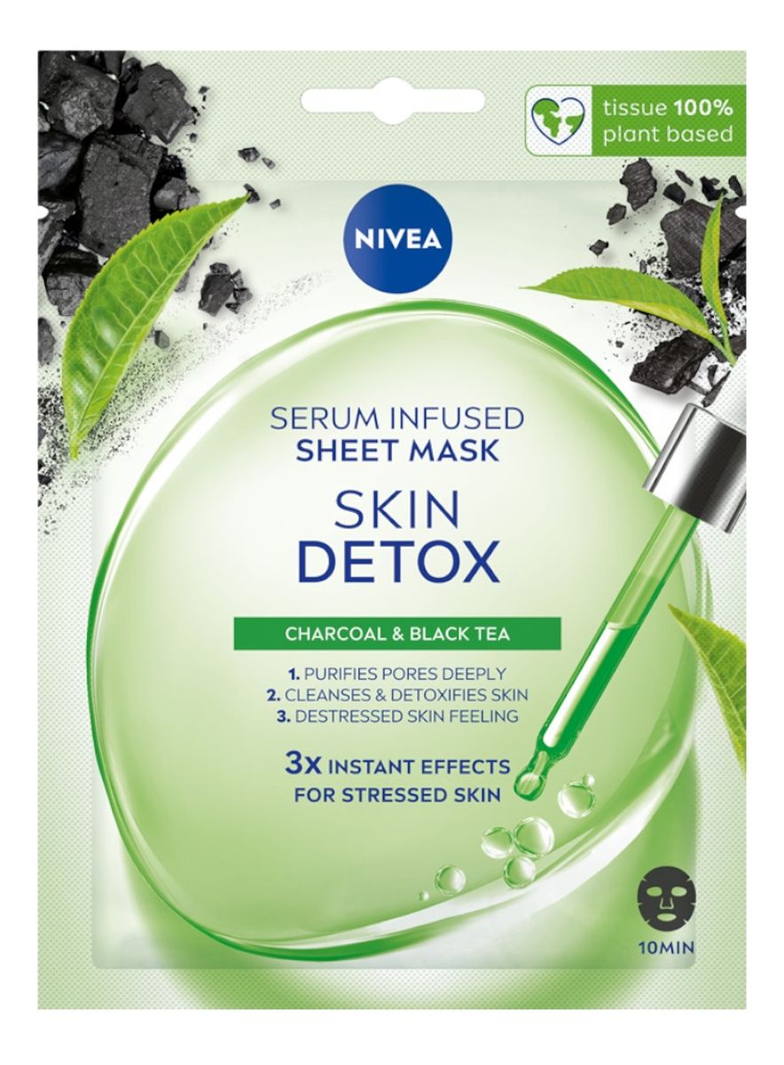 Skin detox maska w płachcie z serum detoksykującym