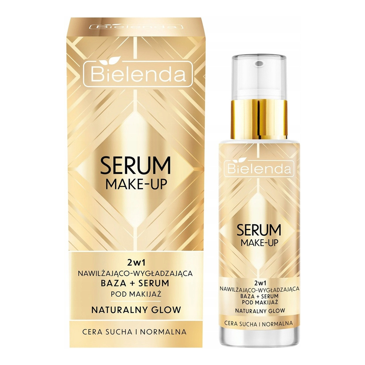 Bielenda Serum Make-Up 2w1 Nawilżająco-Wygładzająca Baza + Serum pod Makijaż dla Skóry Suchej i Normalnej 30ml