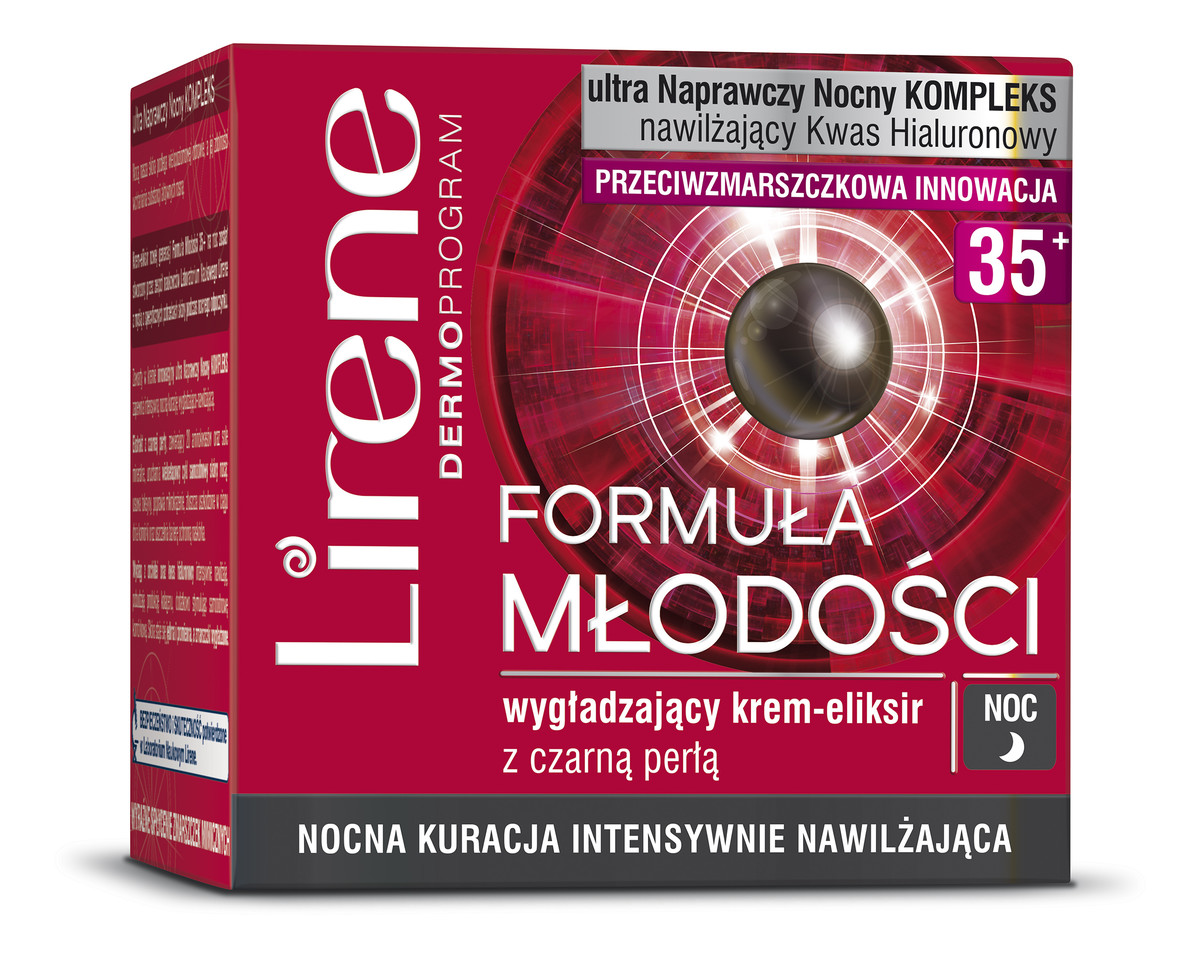 35+ Wygładzający krem-eliksir z czarną perłą na noc
