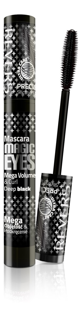 Maskara do rzęs Magic Eyes Mega Volume & Curl - głęboka czerń