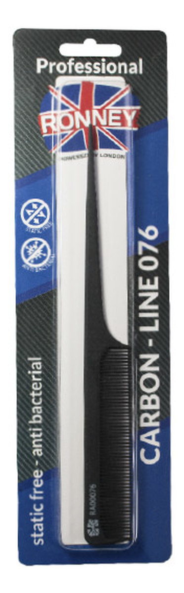 Professional carbon comb line 076 grzebień do włosów l215mm