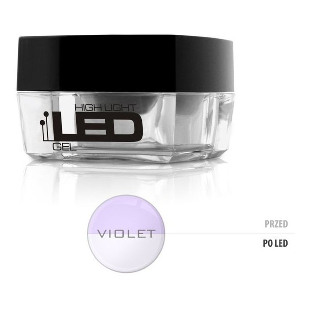 Silcare High Light Led średniogęsty jednofazowy żel do paznokci Violet 15g