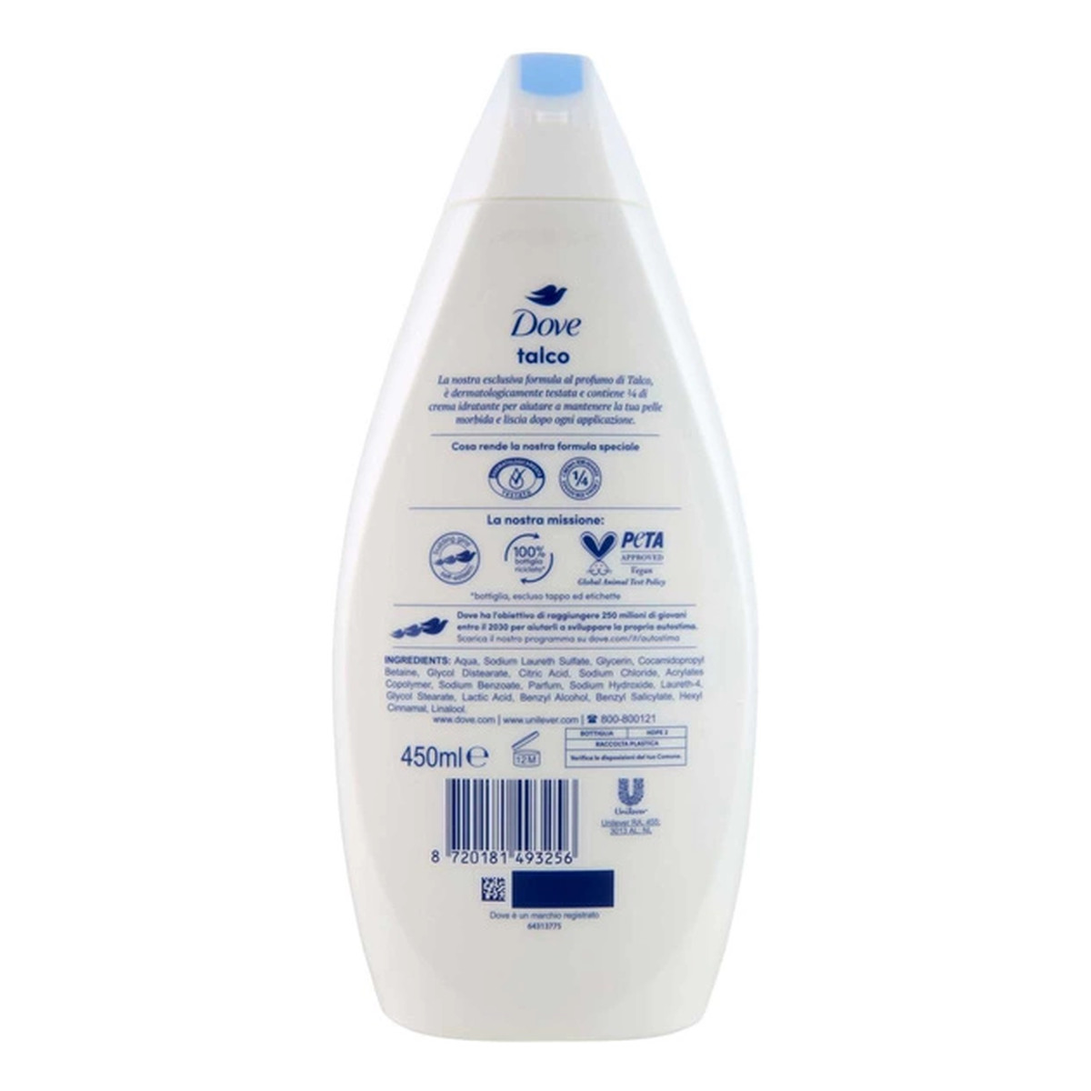 Dove Bagnodoccia Płyn do kąpieli Talco 450ml