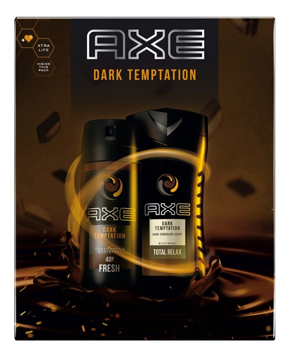 Zestaw prezentowy Dark Temptation dezodorant spray + żel pod prysznic