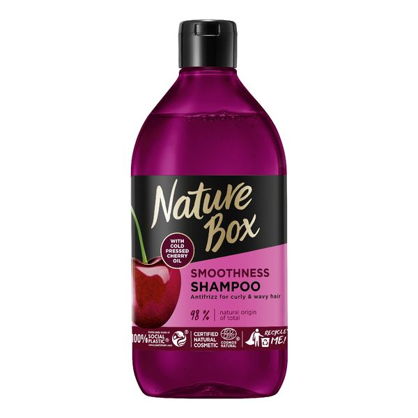Nature Box Cherry oil szampon wygładzający do włosów kręconych i falowanych z olejem z wiśni 385ml