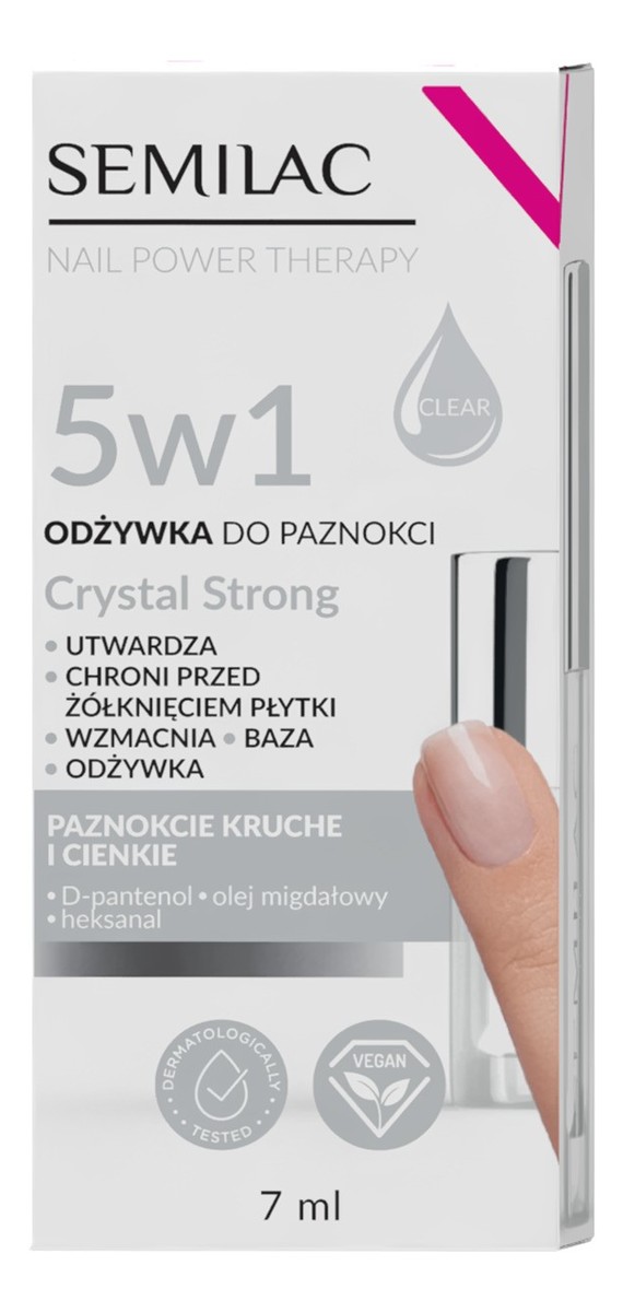 Odżywka do paznokci nail power therapy 5w1 crystal strong