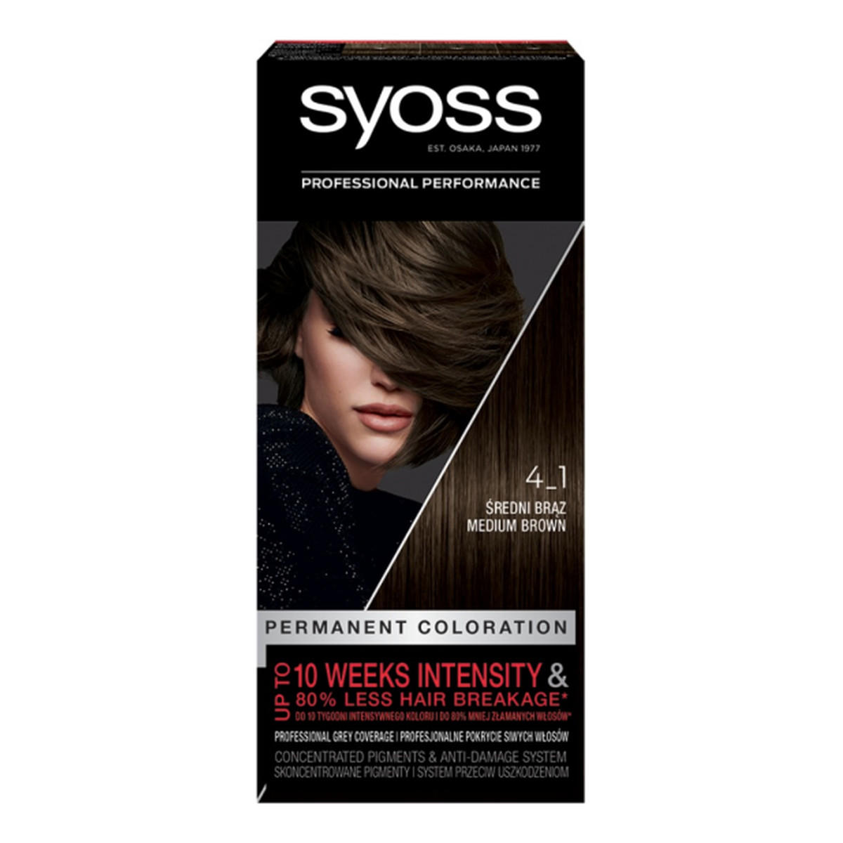 Syoss Professional Performance Farba Do Włosów Średni Brąz 4-1