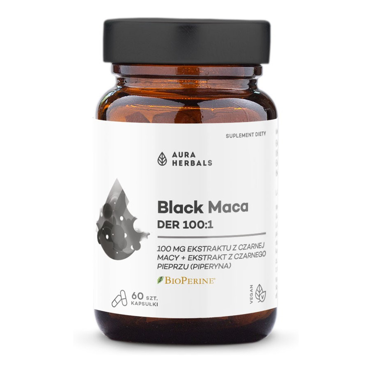 Aura Herbals Aura black maca der 100:1 kapsułki 60szt