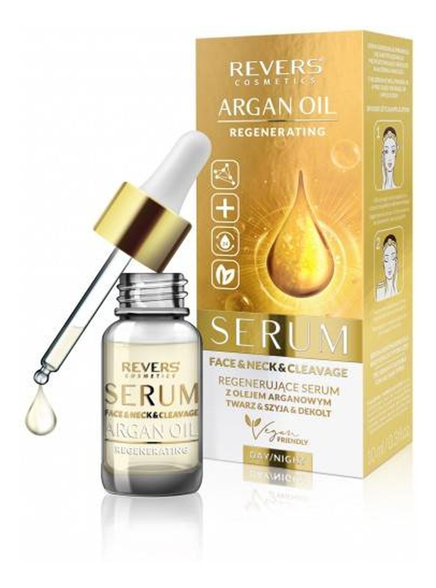 Regenerujące Serum z olejem arganowym do twarzy szyi i dekoltu