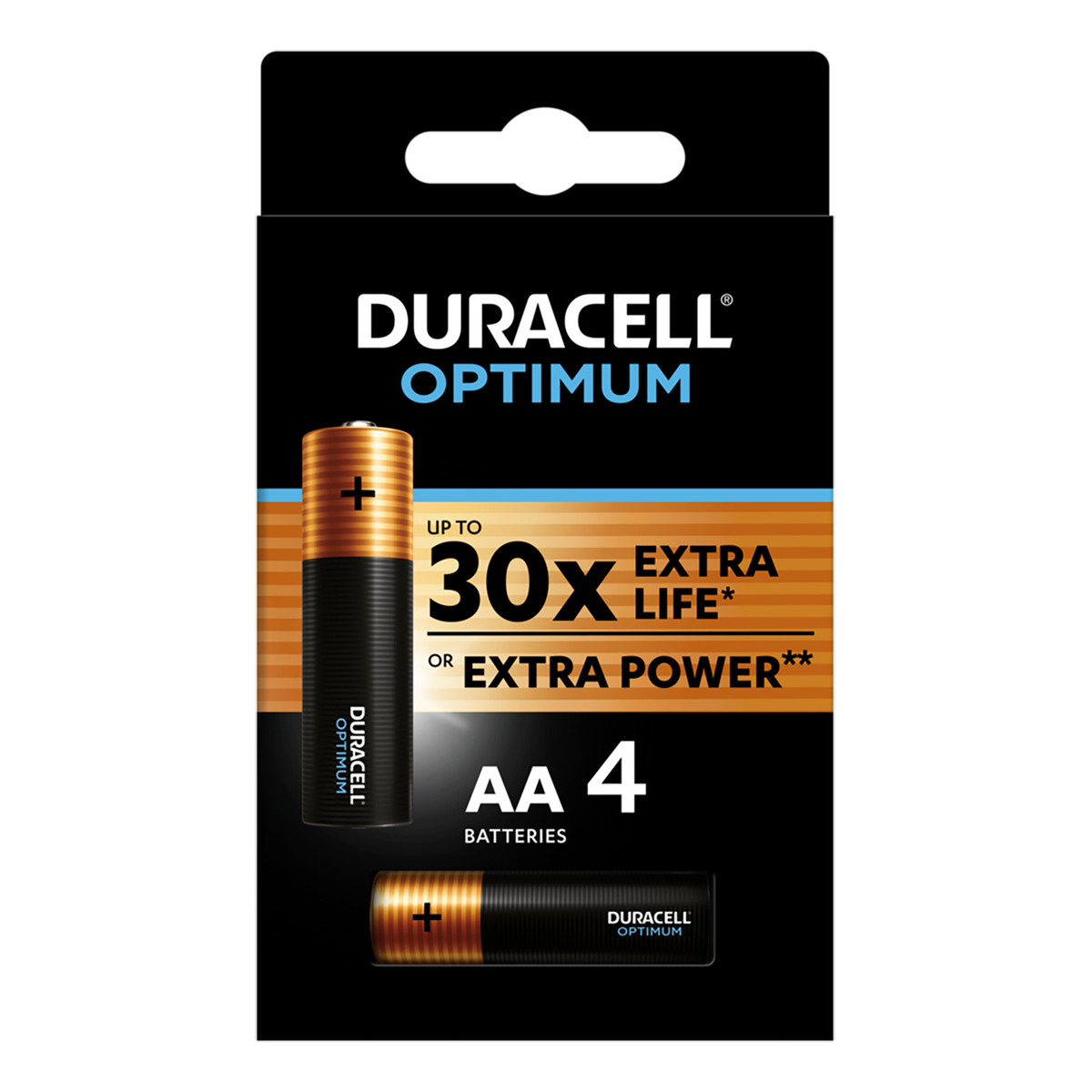Duracell Baterie Alkaliczne Optimum Extra Power AA LR06 (4)