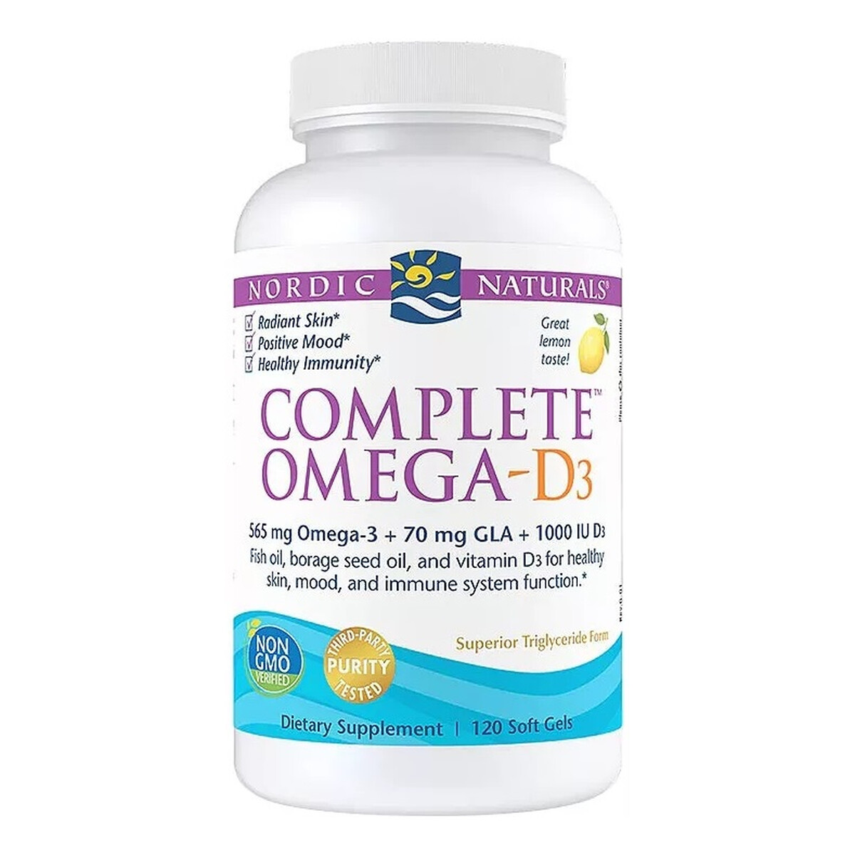 Nordic Naturals Complete omega-d3 suplement diety 120 kapsułek