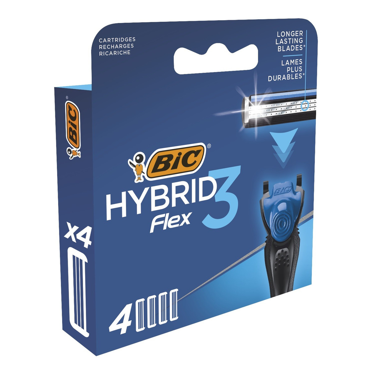 Bic System wkłady do maszynki Hybrid Flex 3 Blister 1op. 4 szt