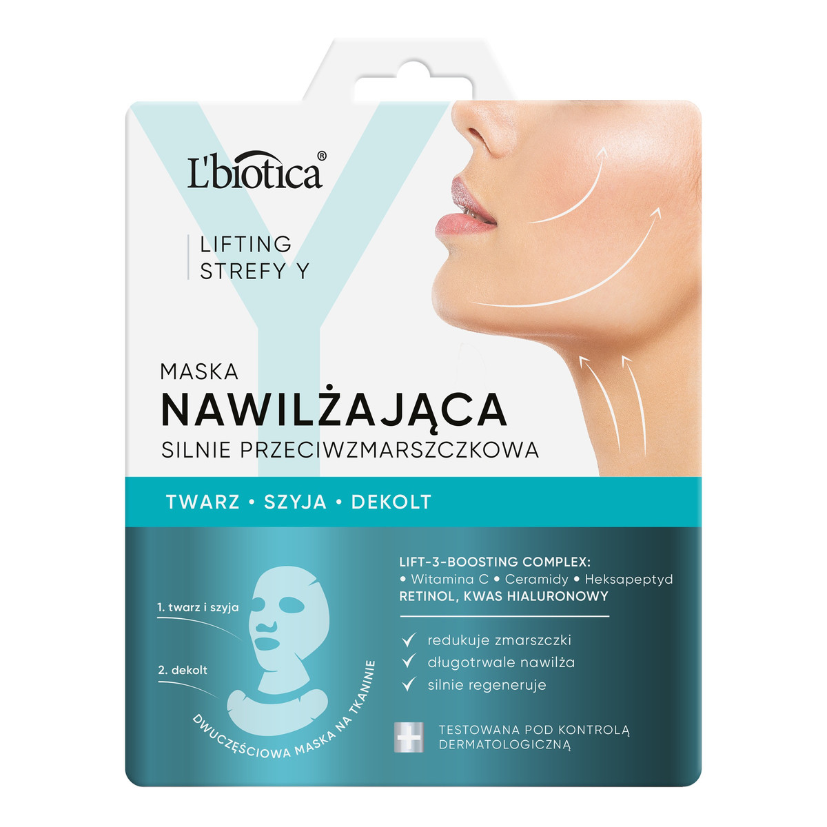 Lbiotica / Biovax L`biotica lifting strefy y maska nawilżająca silnie przeciwzmarszczkowa