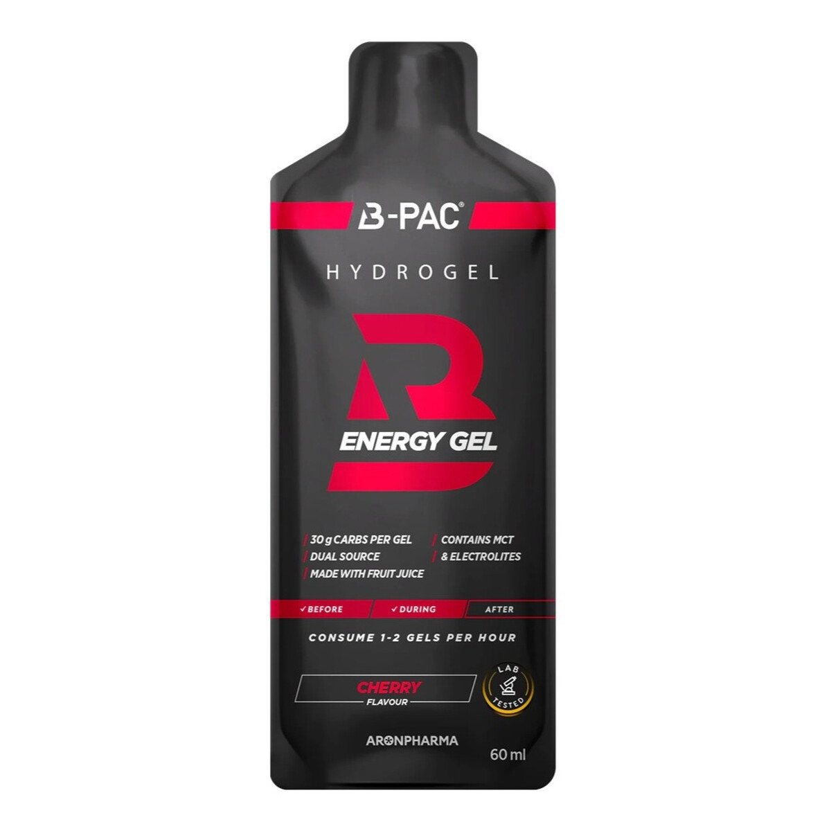 AronPharma B-PAC Energy Gel Żel energetyczny z kofeiną cherry 60ml