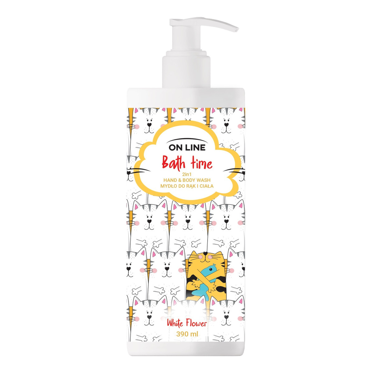Forte Sweeden ON LINE Bath Time Mydło do rąk i ciała 2in1 white flower 390ml