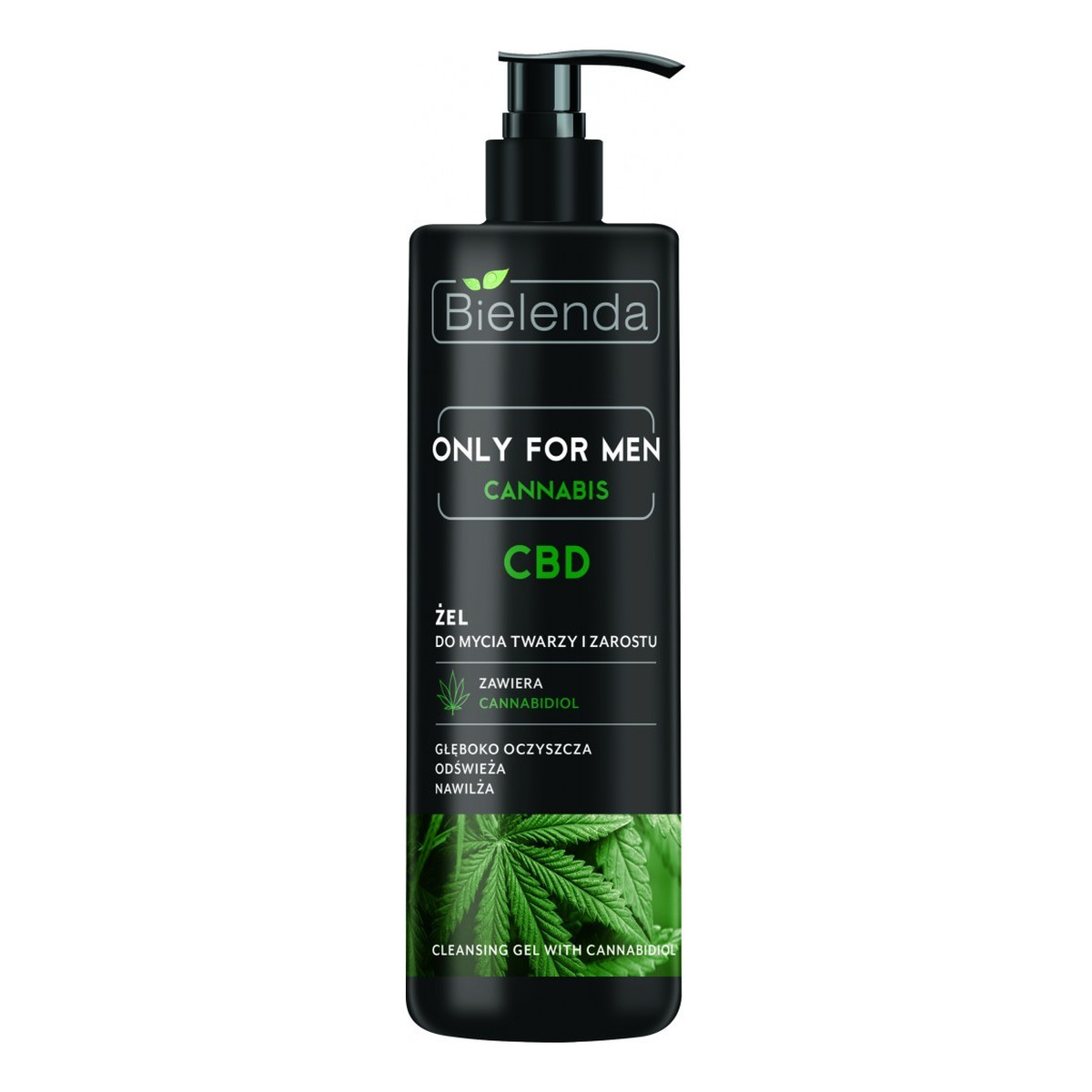 Bielenda Only for Men Cannabis CBD Żel do mycia twarzy i zarostu 190g