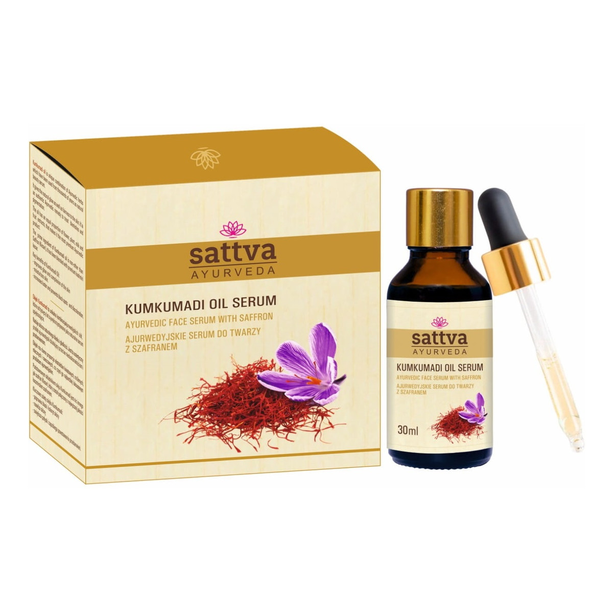 Sattva Oil Serum Olejek do twarzy ajurwedyjski kumkumadi 30ml