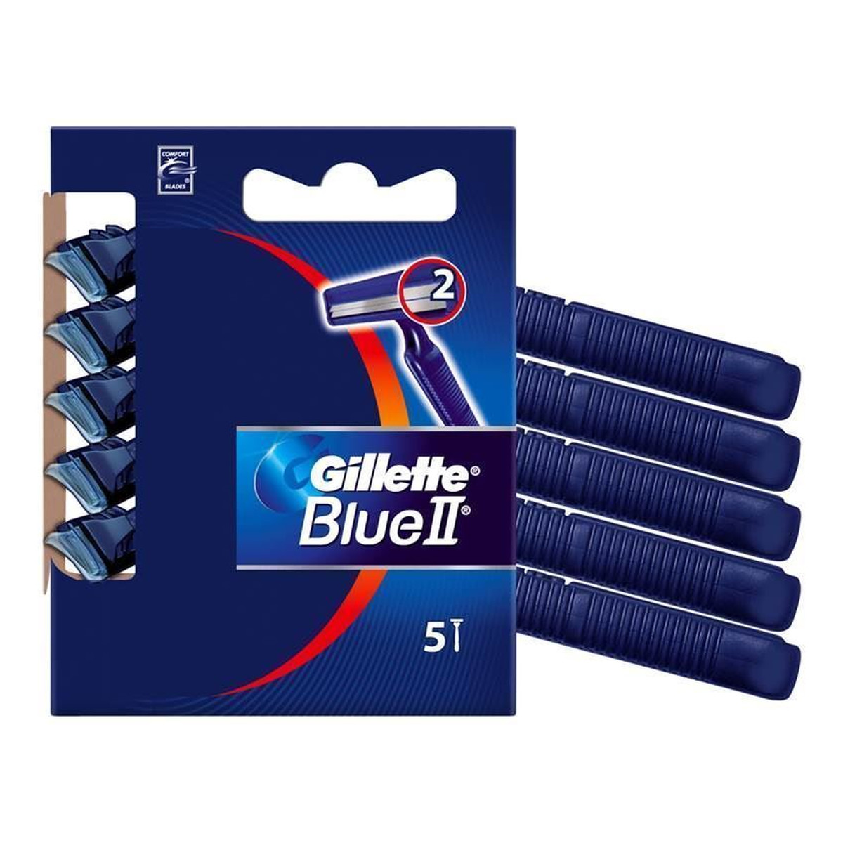 Gillette Blue II jednorazowe maszynki do golenia dla mężczyzn 5szt