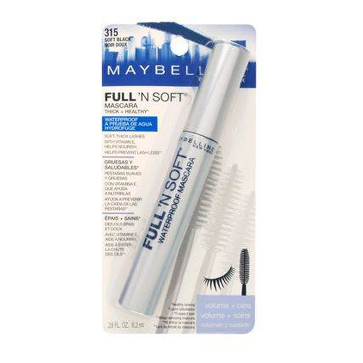 Maybelline Tusz Full`N Soft Czarny Wodoodporny 7ml