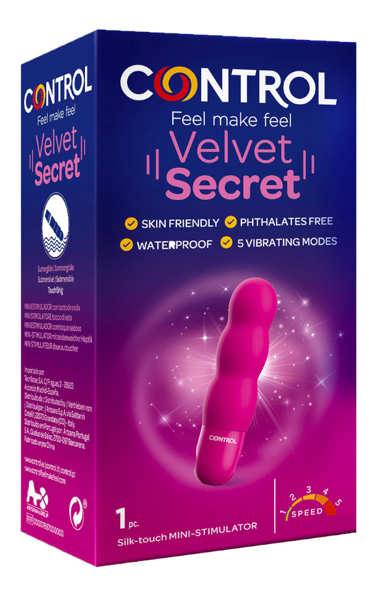 Velvet secret ministymulator do stref intymnych o ergonomicznym kształcie