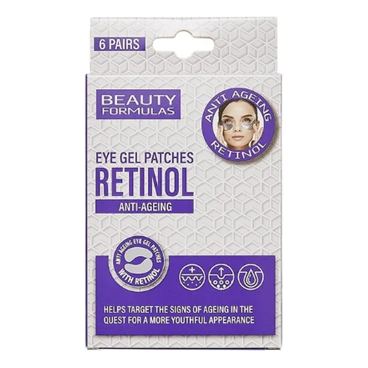 Beauty Formulas Przeciwstarzeniowe płatki pod oczy z retinolem 6 par