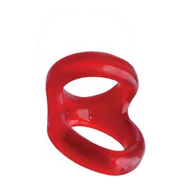 ProStimulatore Podwójny pierścien na penisa i jądra FP N08 Red