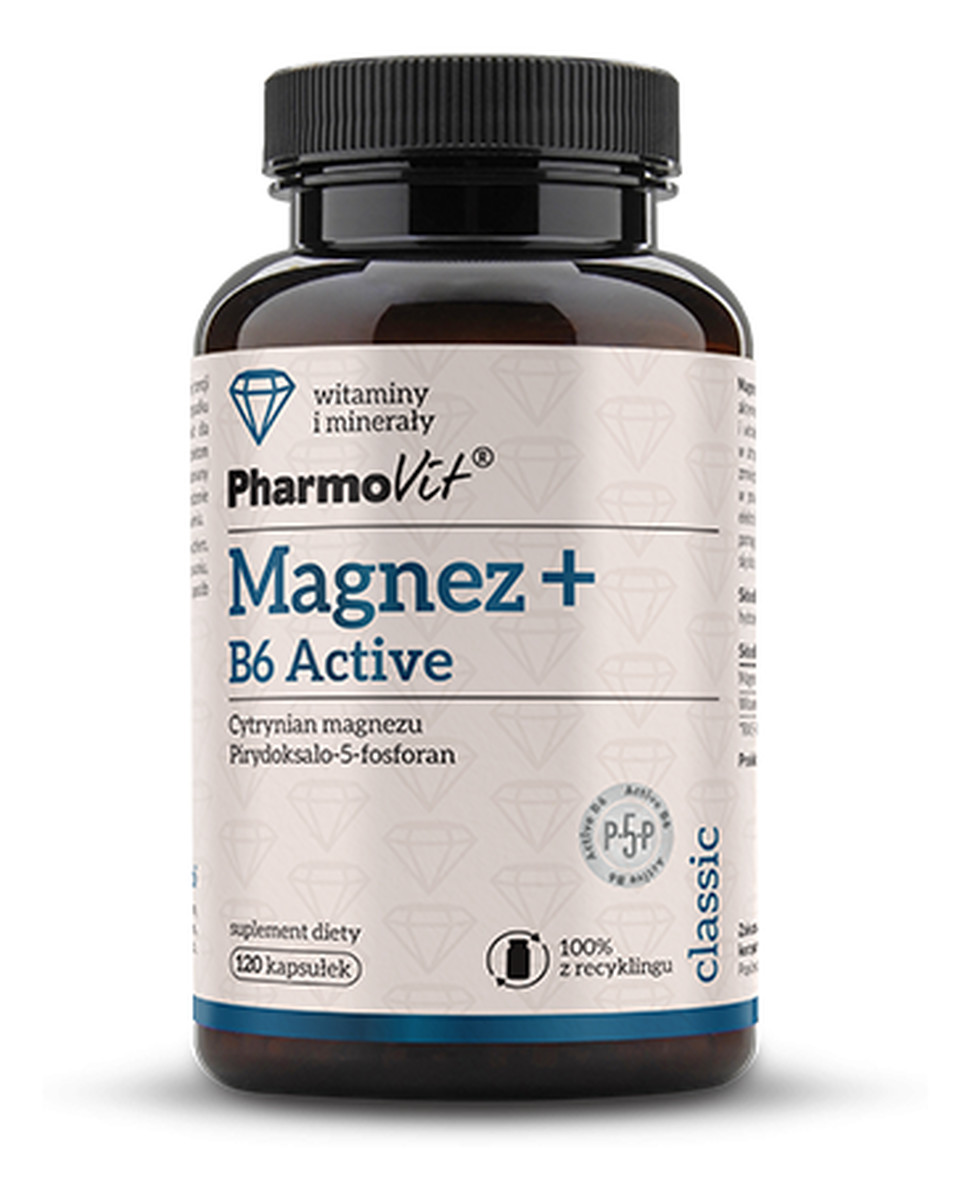Magnez + B6 Active suplement diety 120 kapsułek