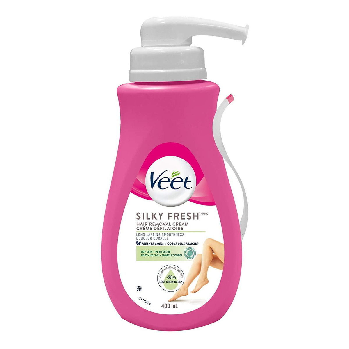 Veet Krem do depilacji skóry suchej z pompką Nawilżający 400ml