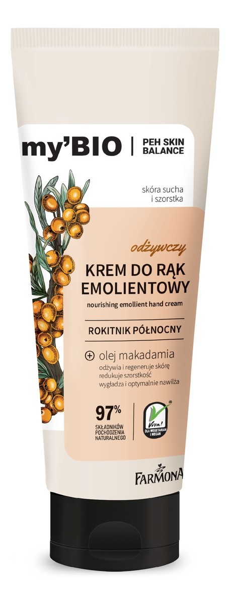 Odżywczy Krem emolientowy do rąk rokitnik północny