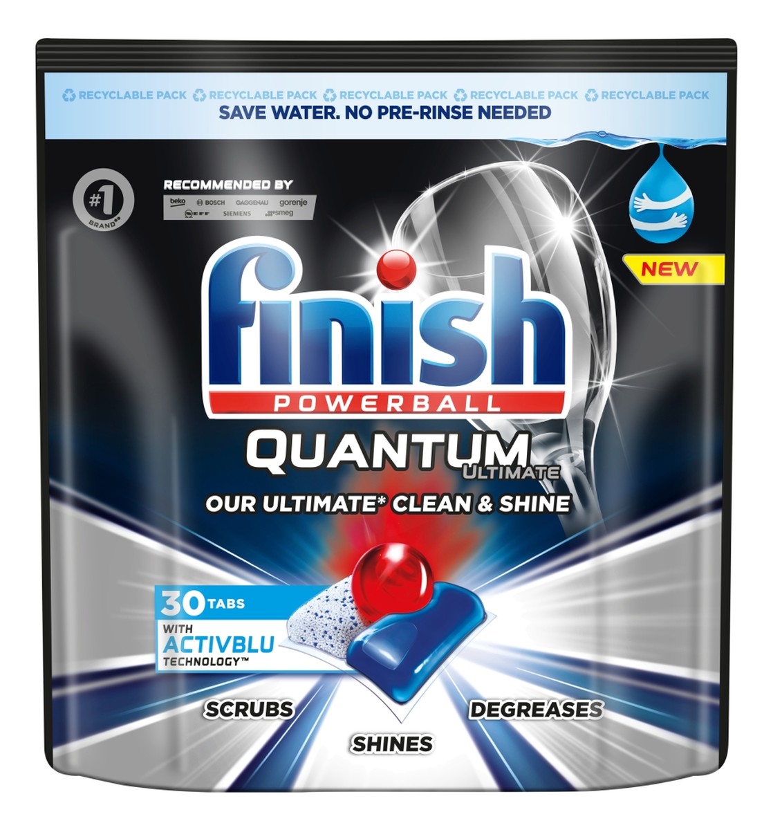 Quantum ultimate kapsułki do zmywarki 30szt regular